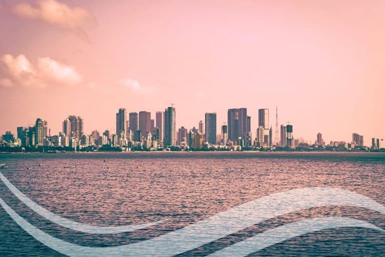 Vue de Mumbai depuis la mer